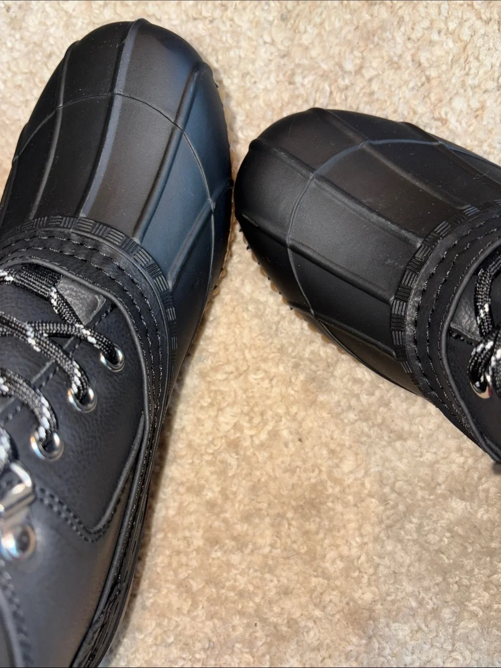 Tommy Hilfiger Black Rainah Duck Lace-Up Boots